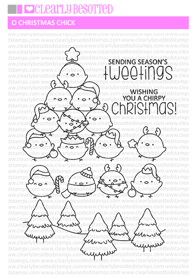 Clearly Besotted O Christmas Chick Clear Stamps