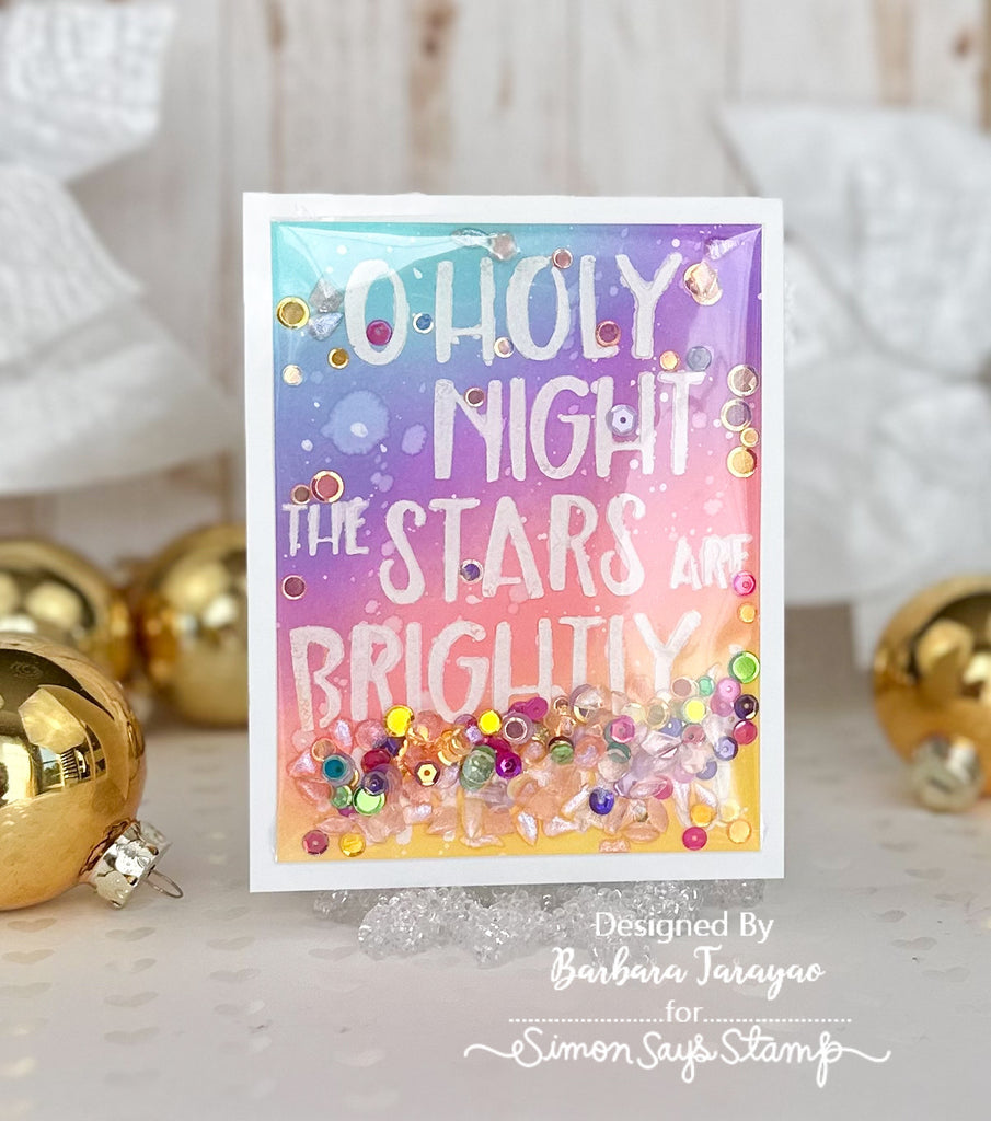 Simon Says Stamp Stencils O Holy Night mt221716 All The Joy Christmas Card