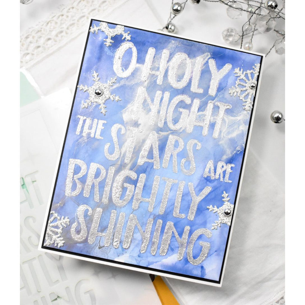 Simon Says Stamp Stencils O Holy Night mt221716 All The Joy Christmas Card