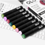 OLO Botanical Brush 8 Piece Marker Set nib