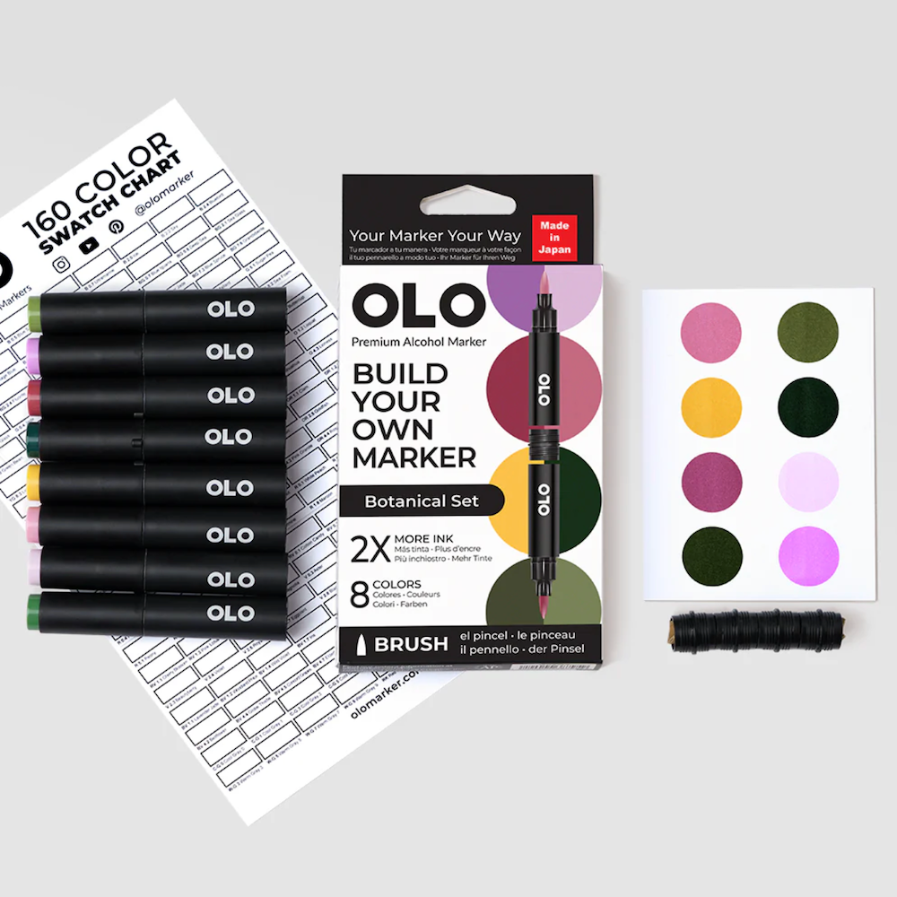 OLO Botanical Brush 8 Piece Marker Set product