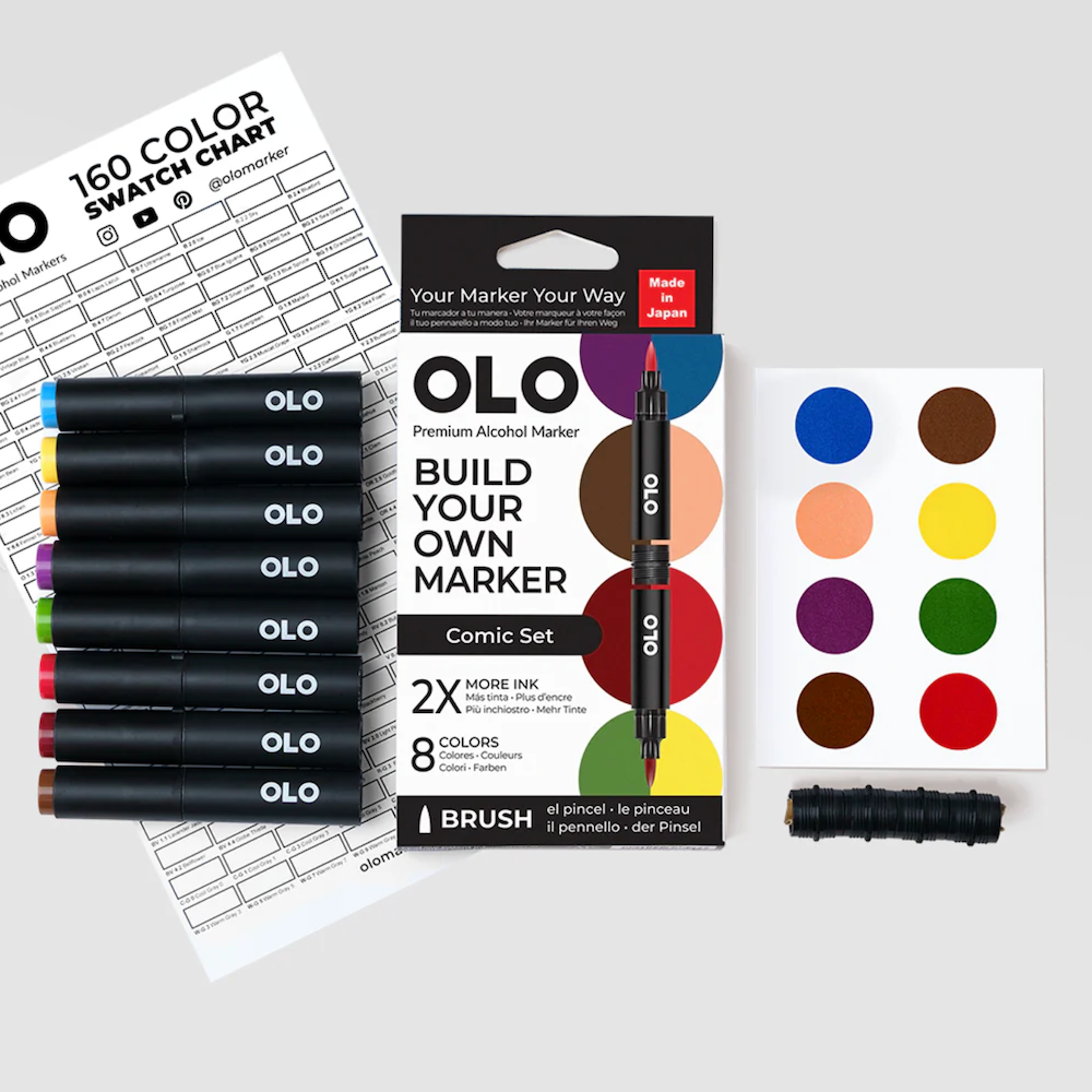 OLO Comic Brush 8 Piece Marker Set products