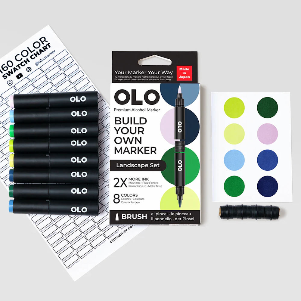 OLO Landscape Brush 8 Piece Marker Set product
