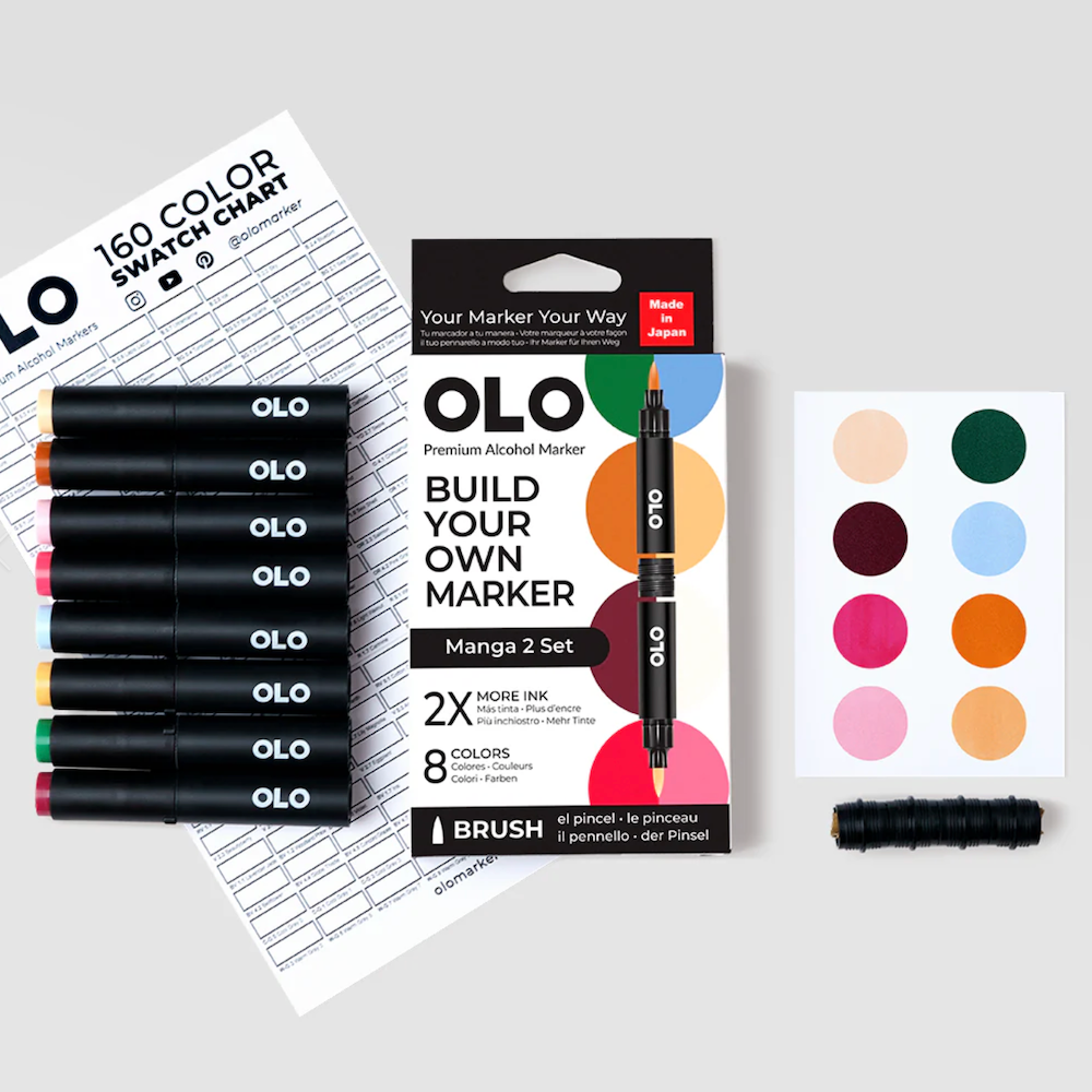 OLO Manga 2 Brush 8 Piece Marker Set products