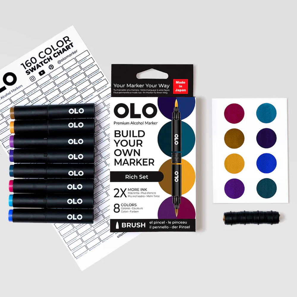 OLO Rich Brush 8 Piece Marker Set product