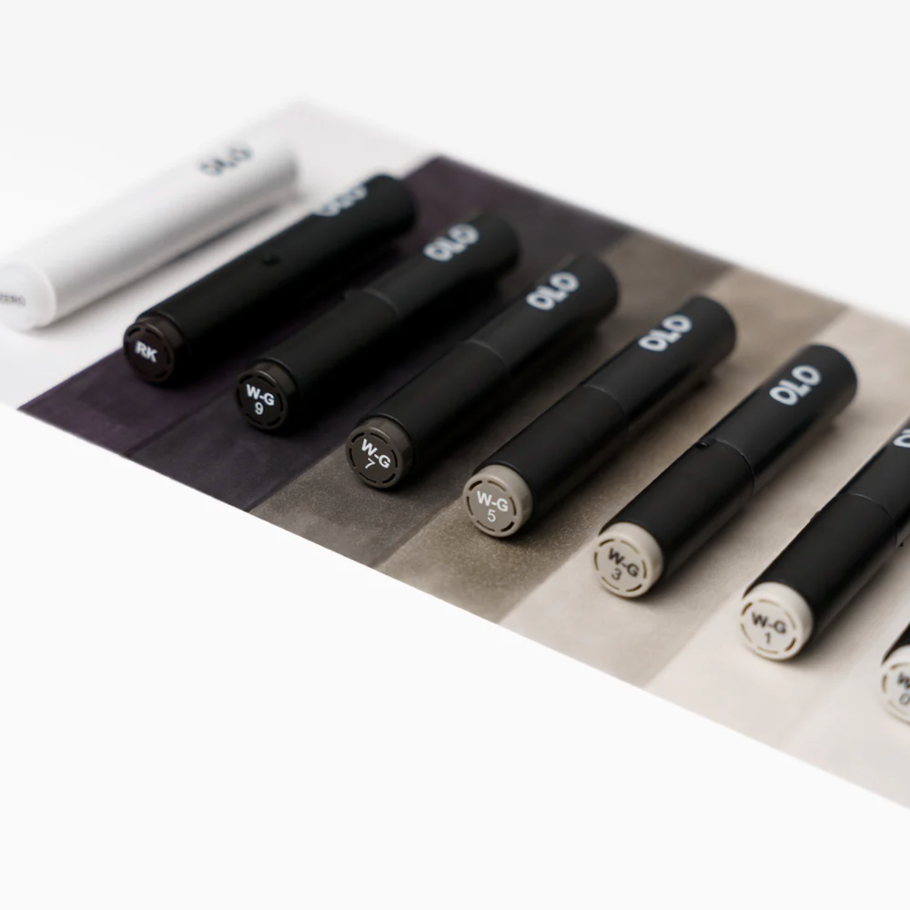 OLO Warm Gray Brush 8 Piece Marker Set product