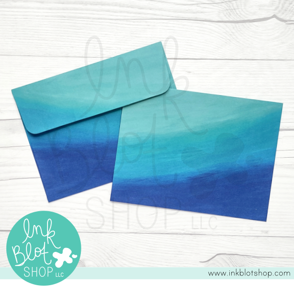 Ink Blot Shop Ocean Waves A2 Envelopes ibev005