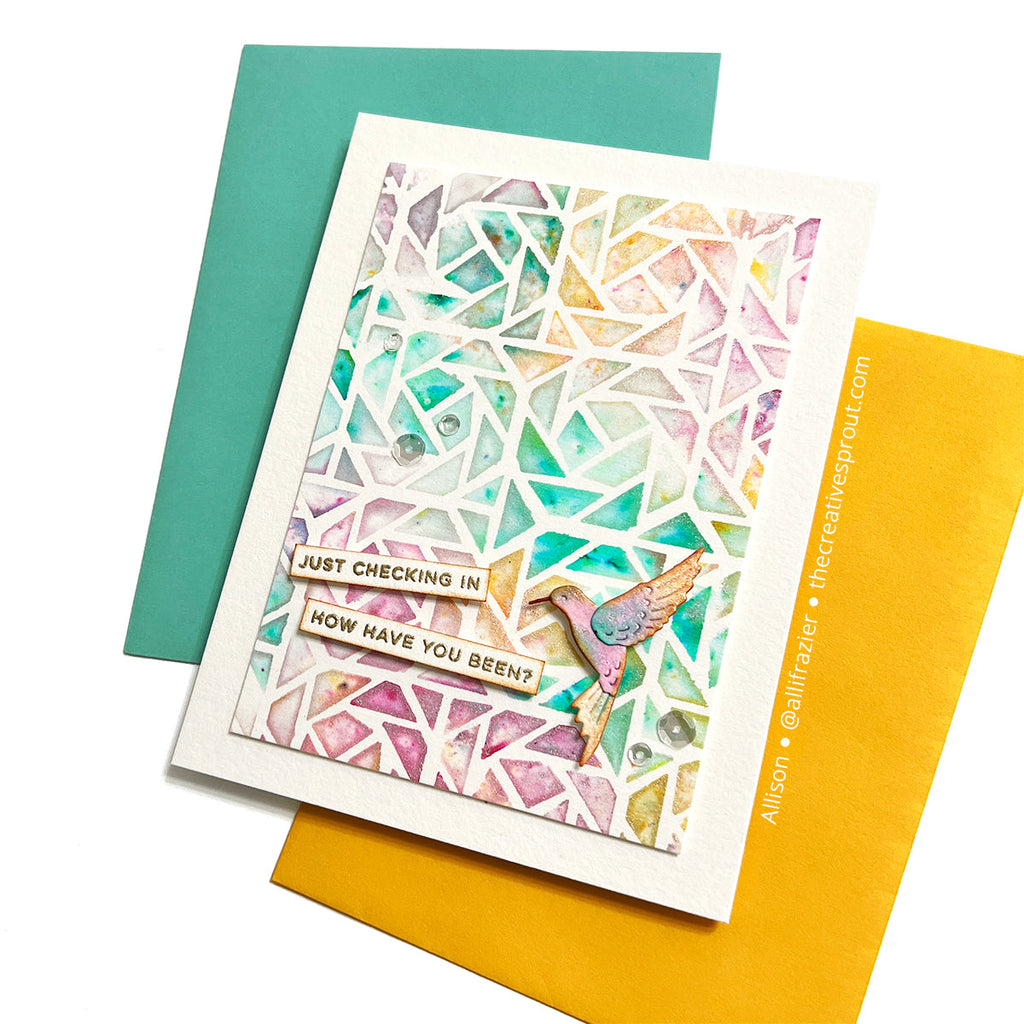 Simon Says Stamp Stencil Octo 1041mt Sweet Wishes Friend Card | color-code:ALT01