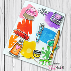 Pink and Main Oh Craft Clear Stamps pm0655 rainbow