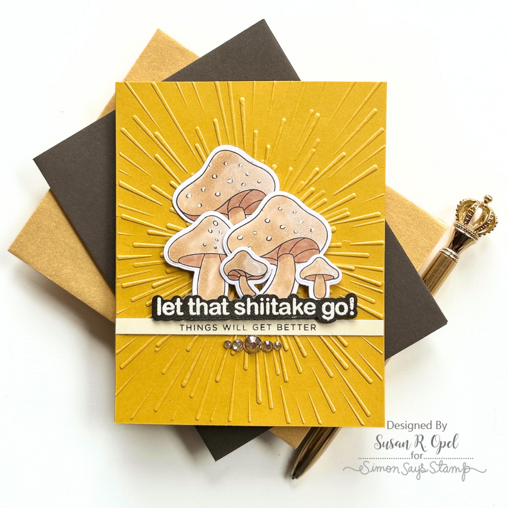 CZ Design Stamps and Dies Oh Shiitake set906os To Love Encouragement Card