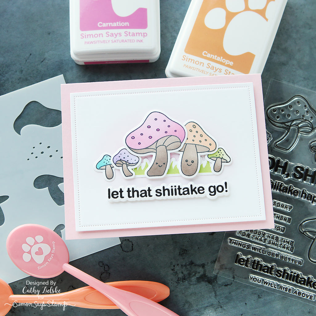 CZ Design Stencil Oh Shiitake czt011 Favorite Things Encouragement Card