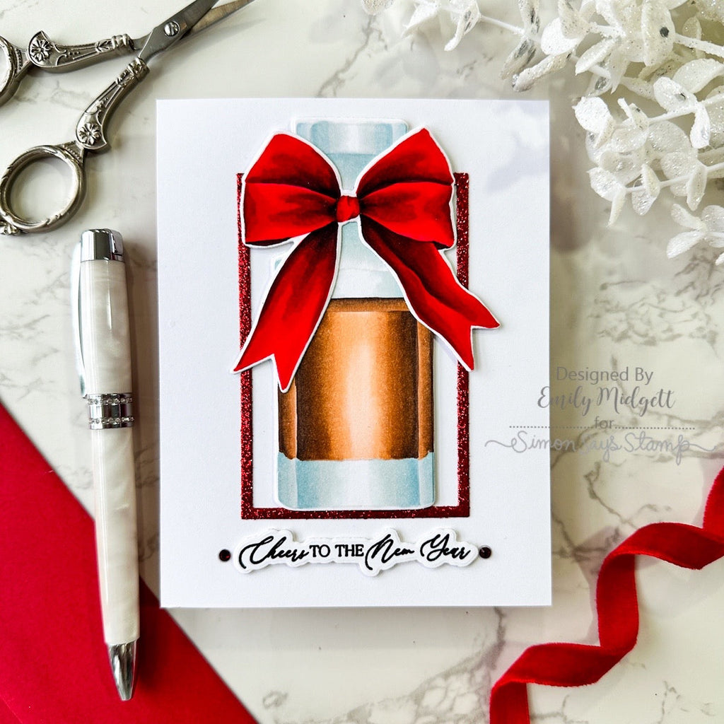 Simon Says Stamps and Dies Old Fashioned Christmas set885of Festive Fun New Years Card | color-code:ALT09