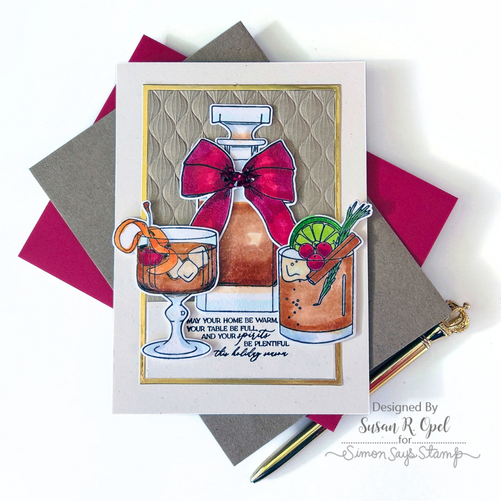 Simon Says Stamps and Dies Old Fashioned Christmas set885of Festive Fun Christmas Card