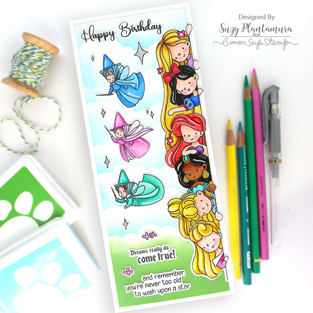 Simon Says Clear Stamps Once Upon a Dream 2057ssc Sunny Vibes Birthday Card  | color-code:ALT03