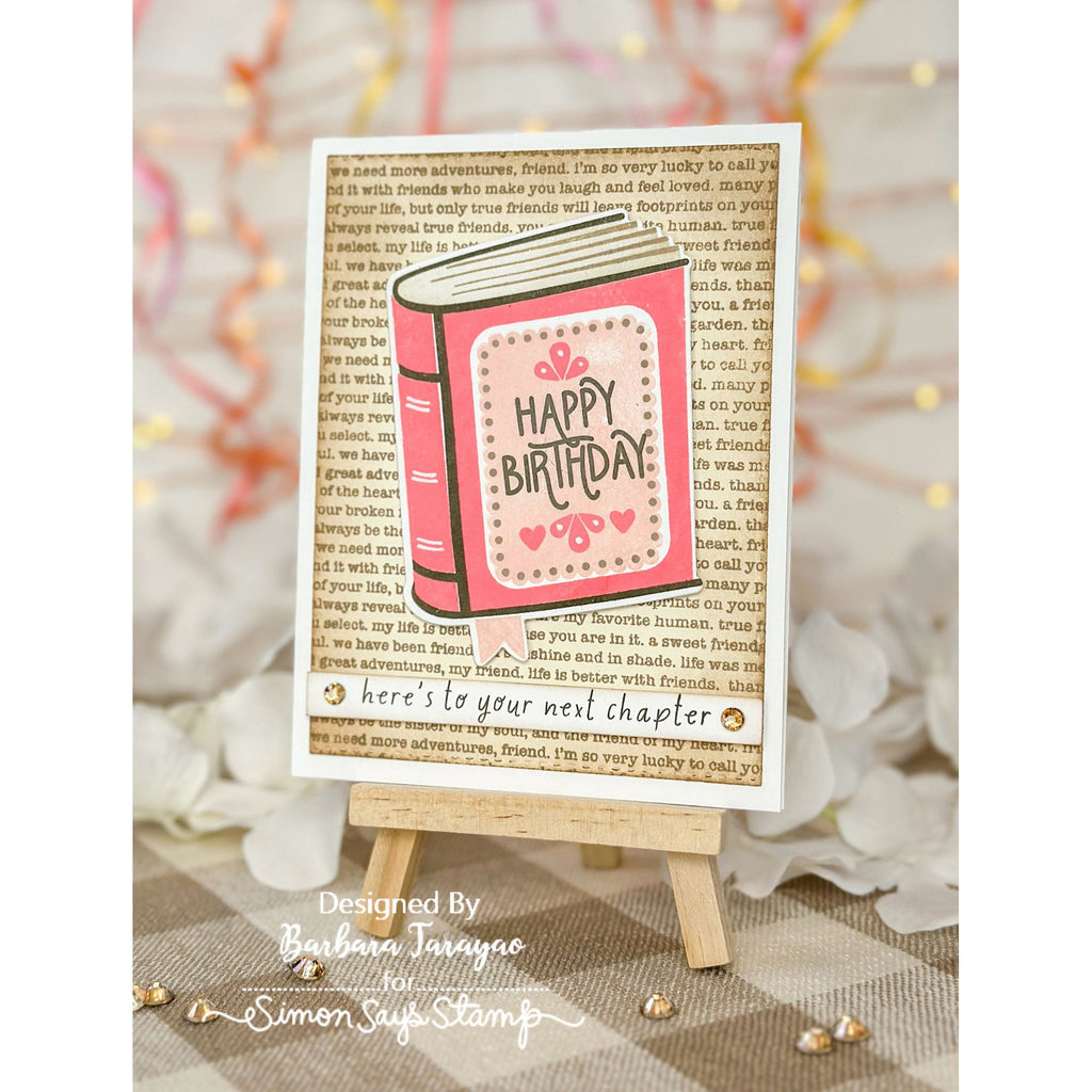 Simon Says Stamps and Dies One for the Books set928ob Favorite Things Birthday Card