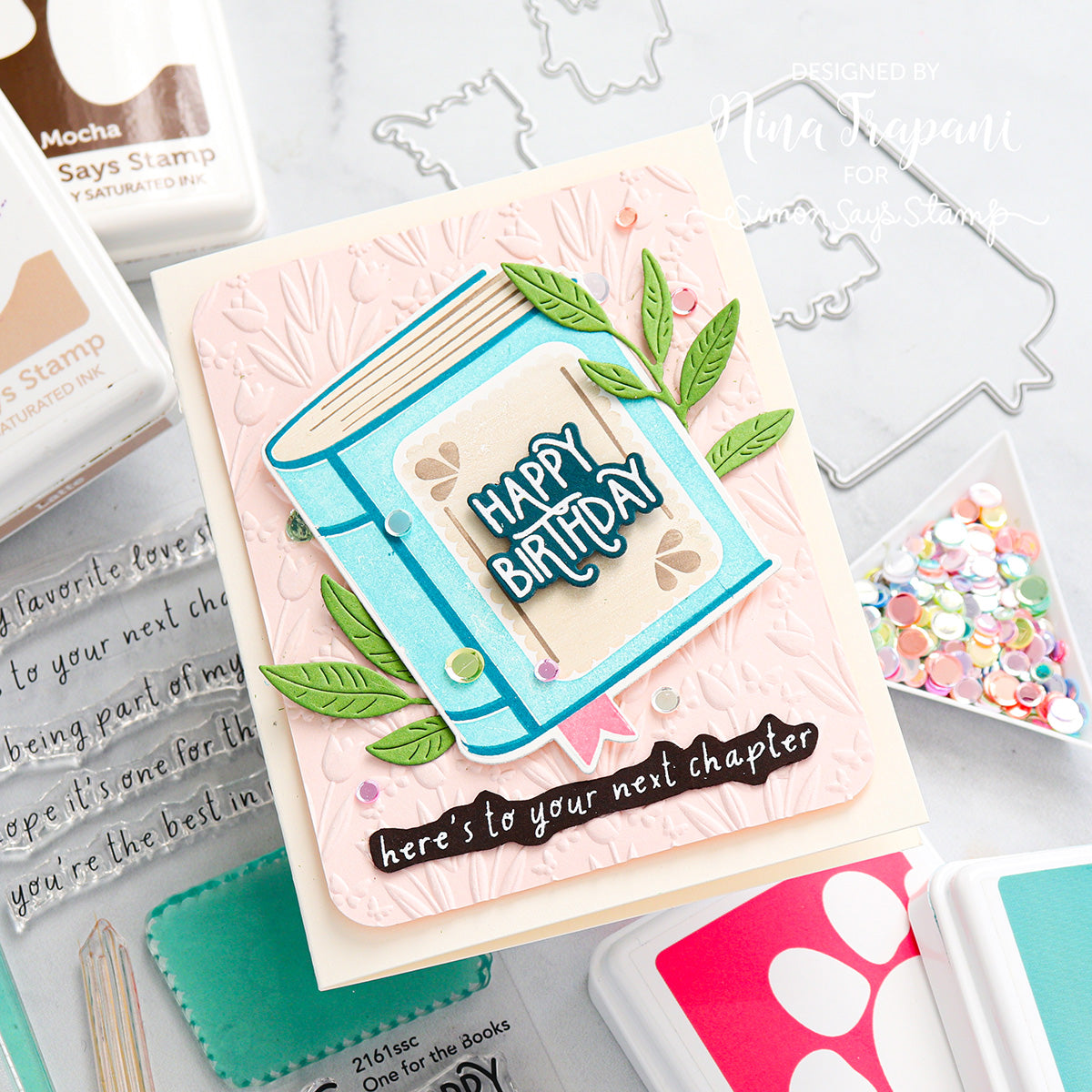 Simon Says Stamps and Dies One for the Books set928ob Favorite Things Birthday Card | color-code:ALT01