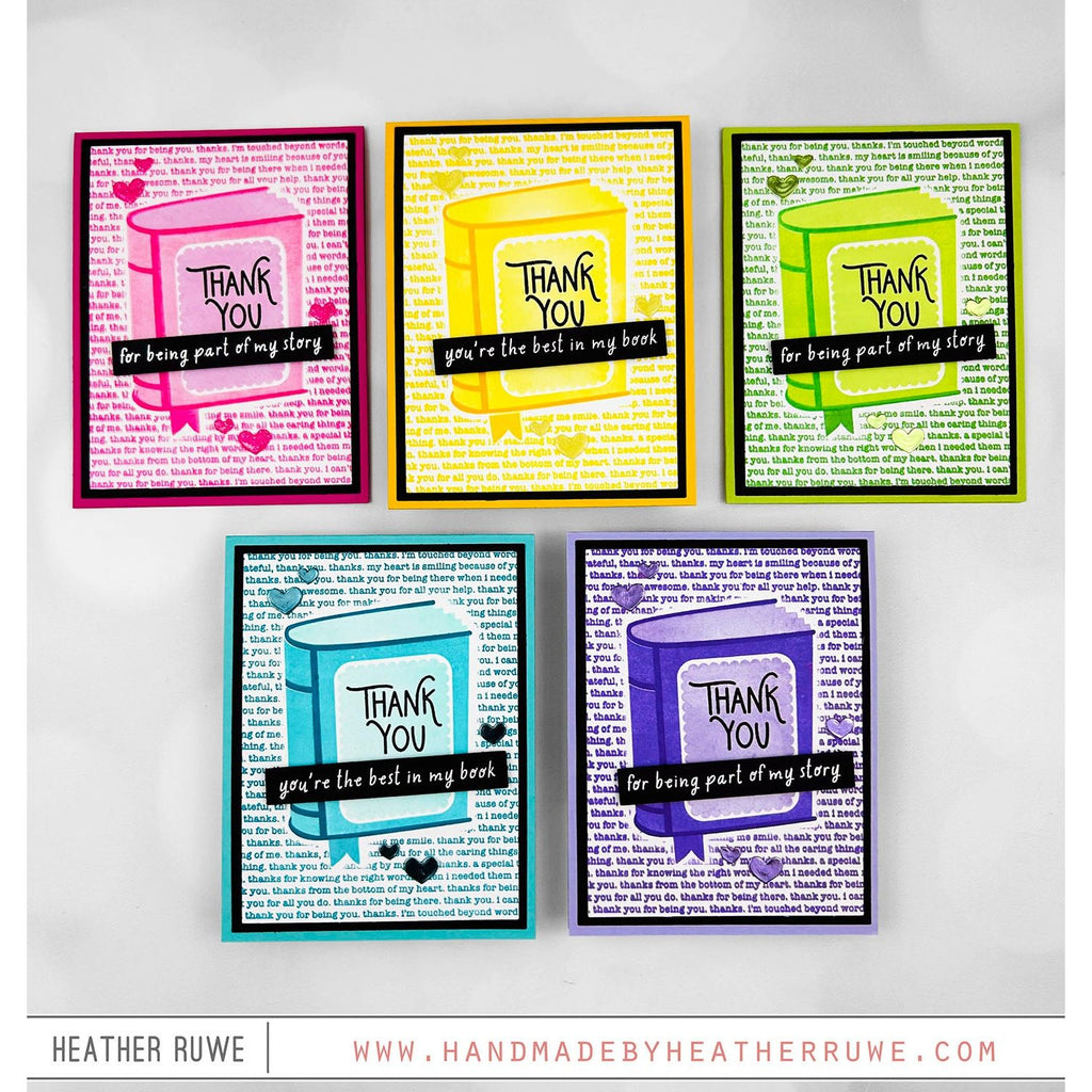 Simon Says Clear Stamps One for the Books 2161ssc Favorite Things Thanks Cards | color-code:ALT02