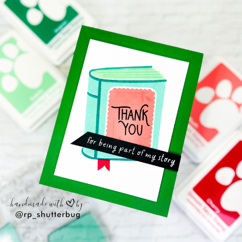 Simon Says Clear Stamps One for the Books 2161ssc Favorite Things Thanks Card