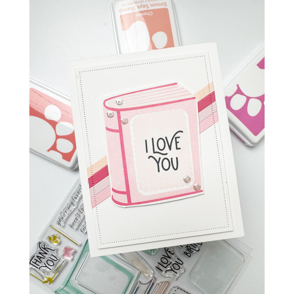 Simon Says Clear Stamps One for the Books 2161ssc Favorite Things Love YOu Card