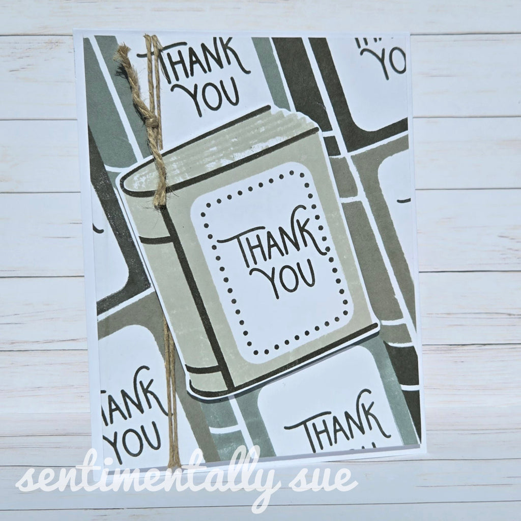 Simon Says Clear Stamps One for the Books 2161ssc Favorite Things Thanks Card