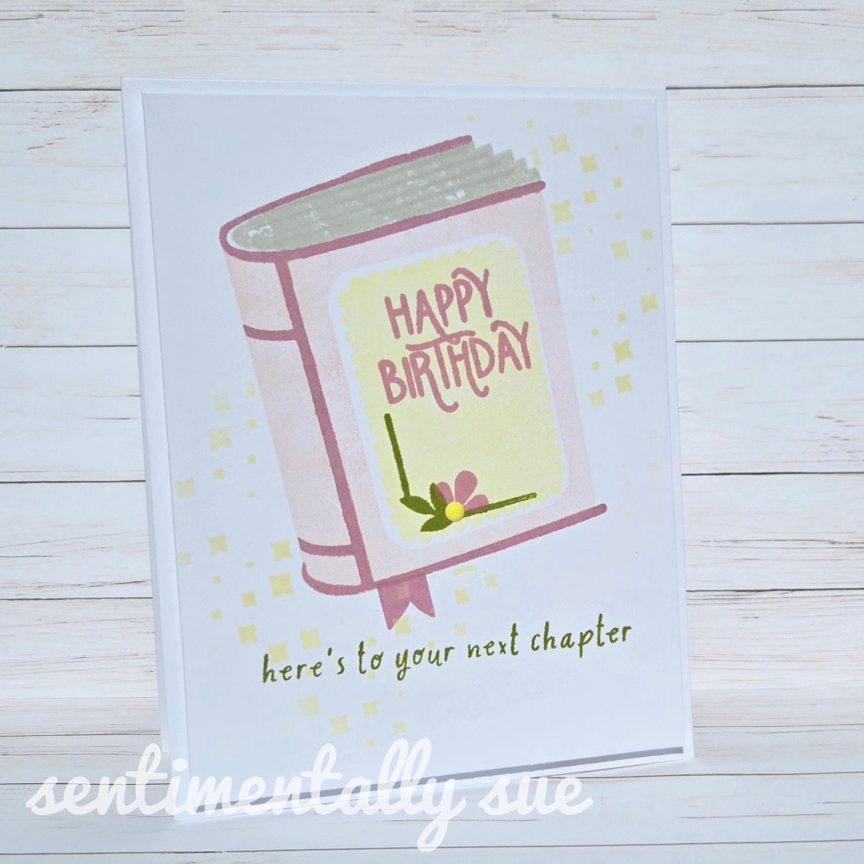 Simon Says Stamps and Dies One for the Books set928ob Favorite Things Birthday Card