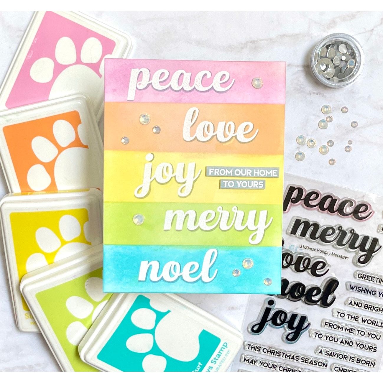 Simon Says Stamp Pawsitively Dazzling Gems Opal se123 Sweet Wishes