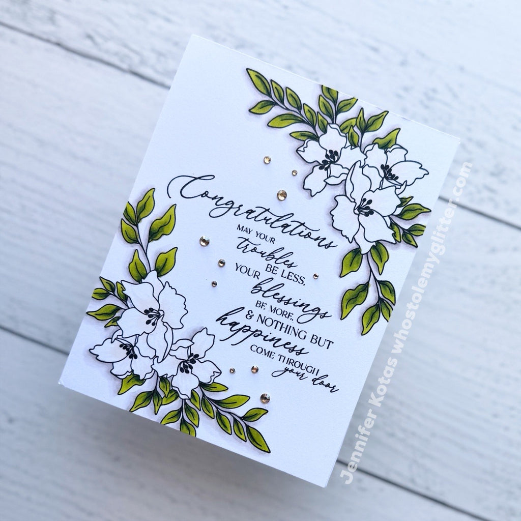 Simon Says Stamp Orange Blossom Blessings Wafer Dies 1328sdc Moments in Time Congratulations Card | color-code:ALT01