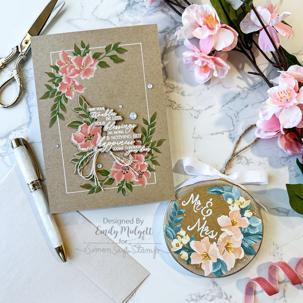 Simon Says Stamp Moments In Time Collection I Want It All Stamps and Coordinating Dies set996sd Orange Blossom Blessings