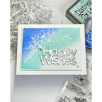 Simon Says Clear Stamps Orange Blossom Blessings 2225ssc Moments in Time Happy Wishes Card