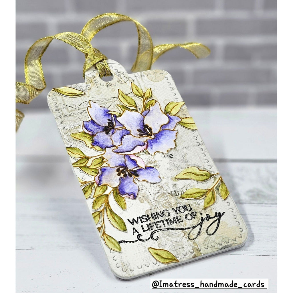 Simon Says Clear Stamps Orange Blossom Blessings 2225ssc Moments in Time Wedding Gift Tag