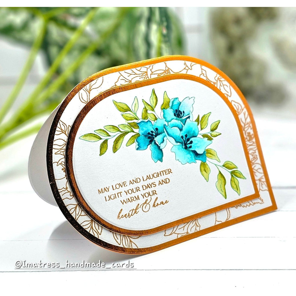 Simon Says Clear Stamps Orange Blossom Blessings 2225ssc Moments in Time Wedding Card