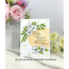Simon Says Clear Stamps Orange Blossom Blessings 2225ssc Moments in Time Wedding Card