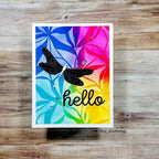 Simon Says Clear Stamp Organic Leaves 1047ms Celebrate  Hello Card