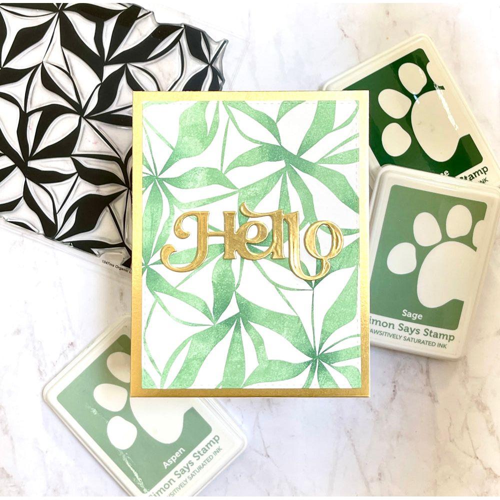 Simon Says Clear Stamp Organic Leaves 1047ms Celebrate  Hello Card | color-code:ALT06