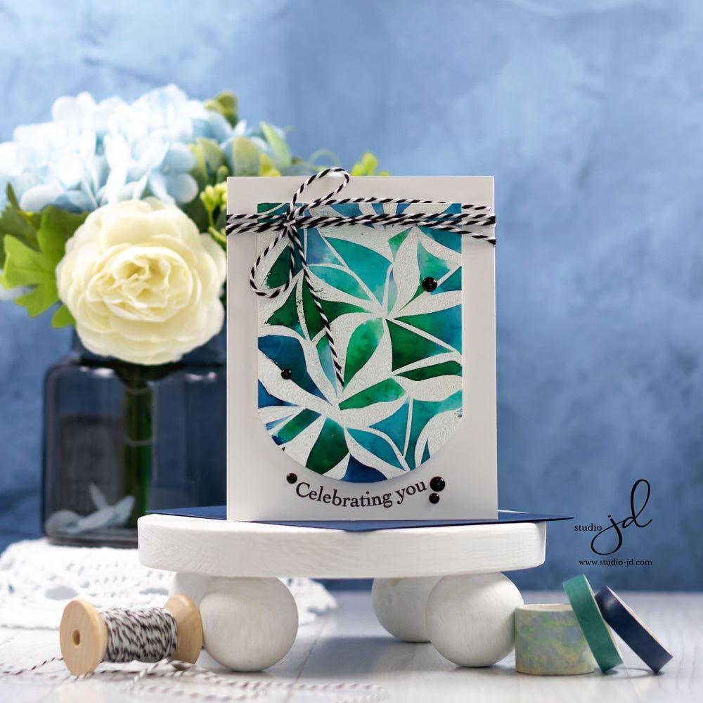 Simon Says Clear Stamp Organic Leaves 1047ms Celebrate  Celebrating You Card | color-code:ALT10
