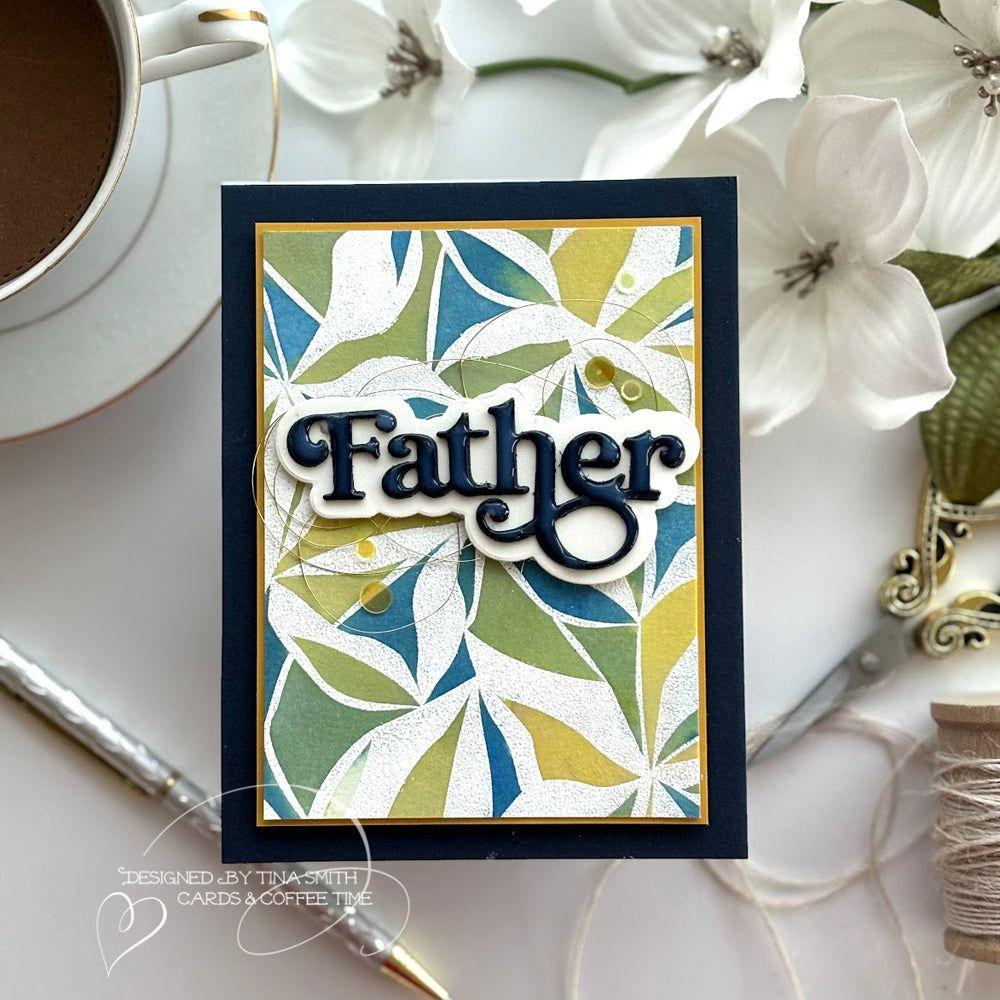 Simon Says Clear Stamp Organic Leaves 1047ms Celebrate Father Card | color-code:ALT09