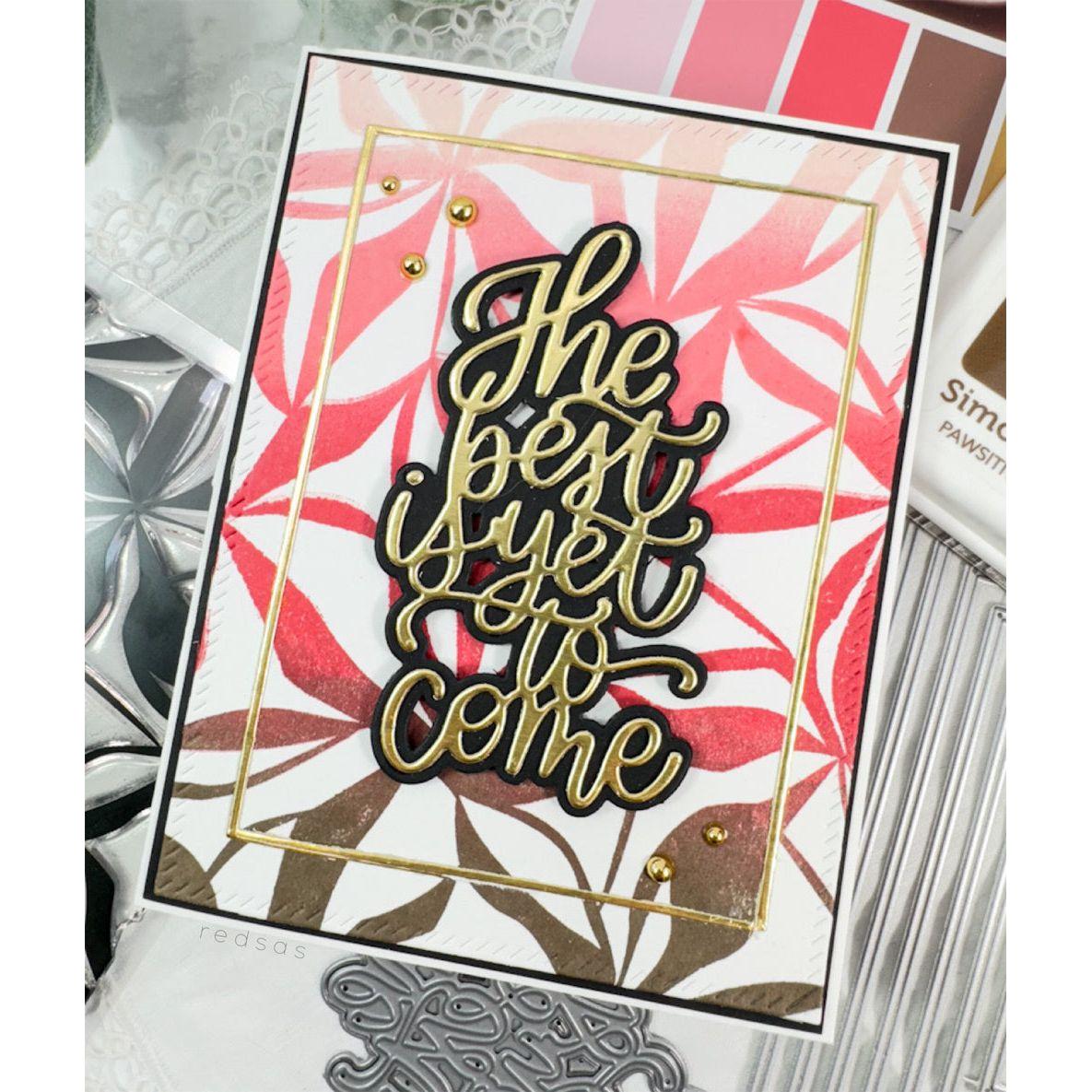 Simon Says Clear Stamp Organic Leaves 1047ms Celebrate Encouragement Card | color-code:ALT07