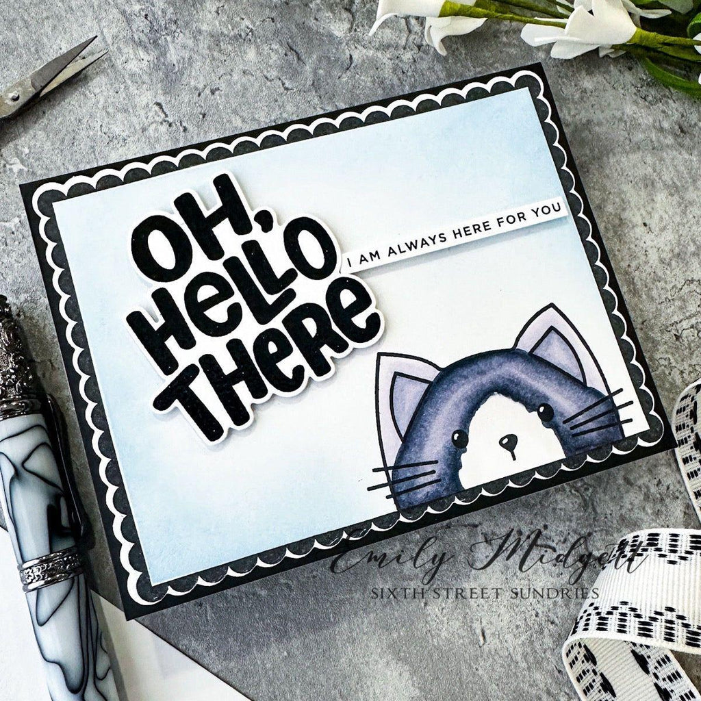 Simon Says Stamps And Dies Ornate Borders And Frames Hello Card | color-code:ALT01