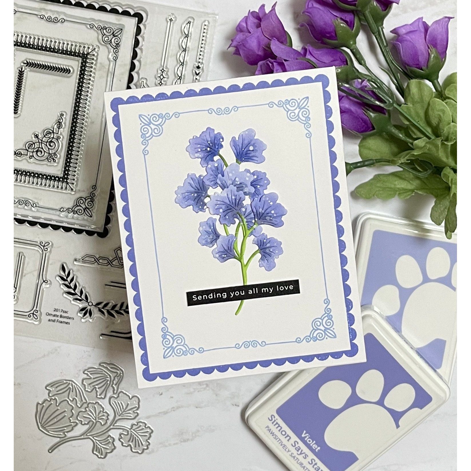 Simon Says Clear Stamps Ornate Borders And Frames 2017ssc Sweetheart Love Card | color-code:ALT02