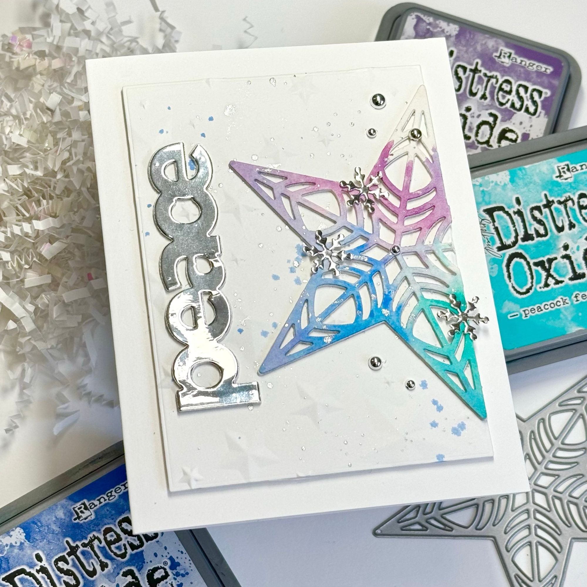 Simon Says Stamp Ornate Star Wafer Die 1203sd DieCember Christmas Card