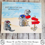 The Rabbit Hole Designs Otter Play Dies TRH-202D beach