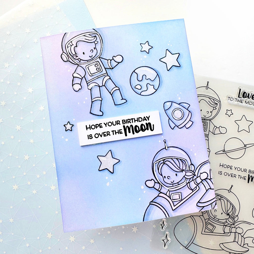 Simon Says Stamps and Dies Out of This World set1026ow Happy Camper Birthday Card