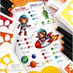 Simon Says Stamps and Dies Out of This World set1026ow Happy Camper Astronaut Colorings