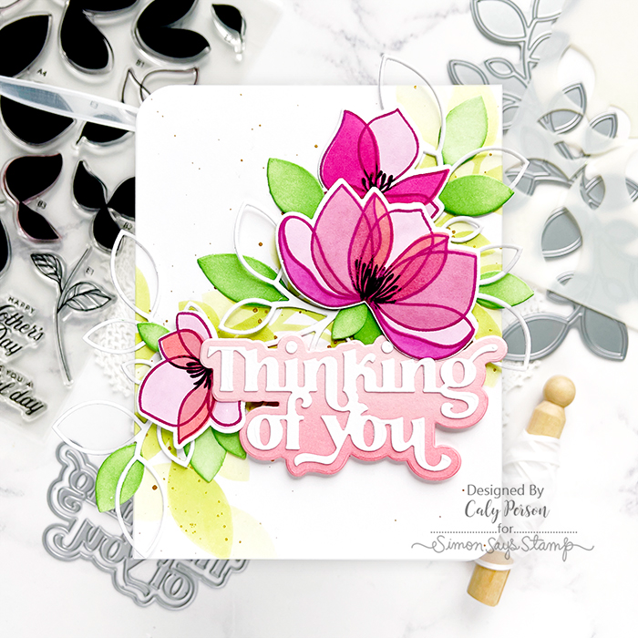 Simon Says Stamp OUTLINE CLUSTERED LEAVES Wafer Die sssd111922 Thinking of You Card | color-code:ALT01