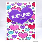 Simon Says Stamp Outline Hearts Stencils and Background Stamp set909oh Love Card 