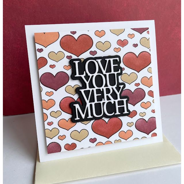 Simon Says Clear Stamp Outline Hearts 1149ssc To Love Love Card | color-code:ALT03
