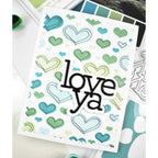 Simon Says Stamp Set of 4 Stencils Outline Hearts 1066stc To Love Love Card | color-code:ALT03