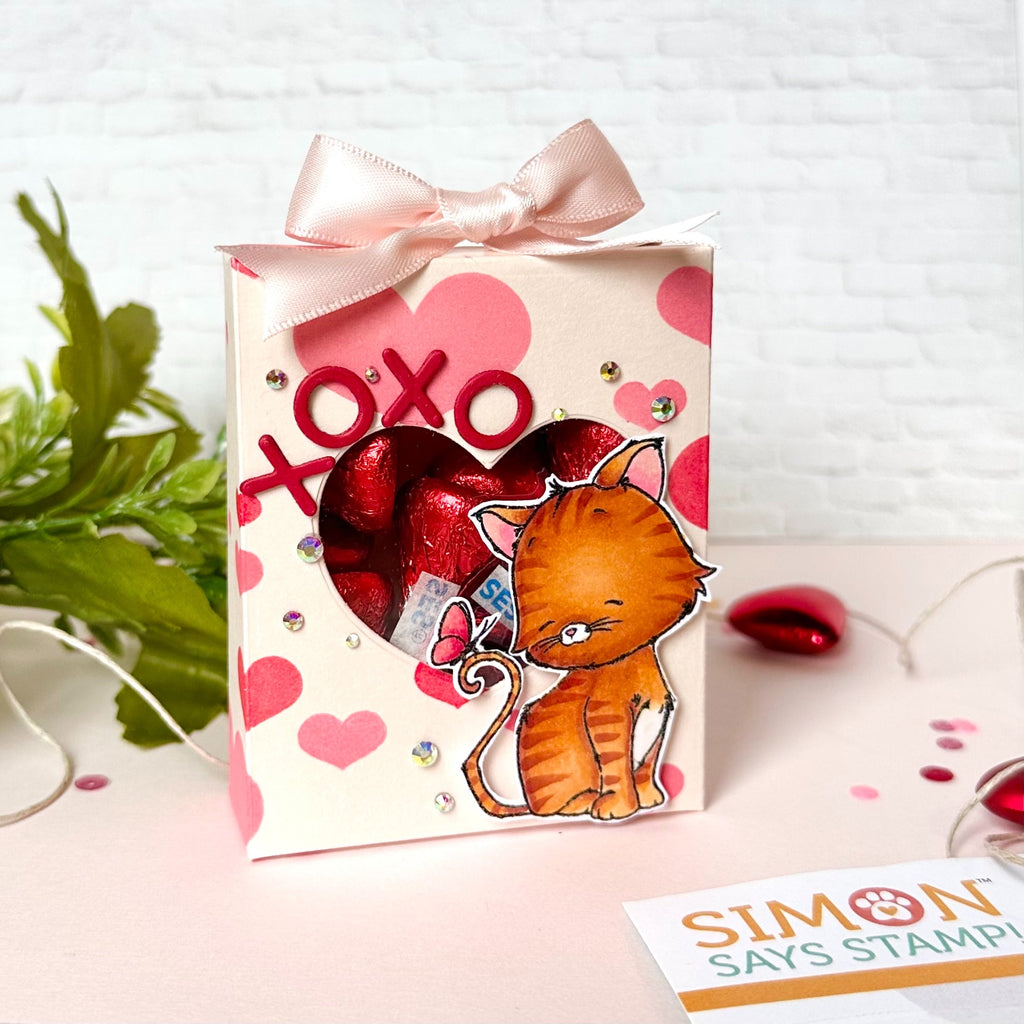 Simon Says Stamp Set of 4 Stencils Outline Hearts 1066stc To Love Valentine's Day Candy Box