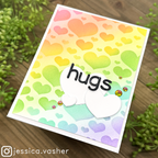 Simon Says Stamp Set of 4 Stencils Outline Hearts 1066stc To Love Hugs Card