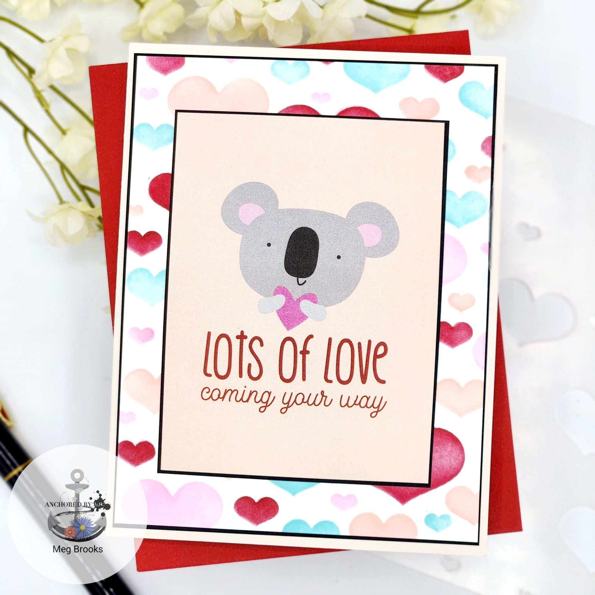Simon Says Stamp Set of 4 Stencils Outline Hearts 1066stc To Love Love Card